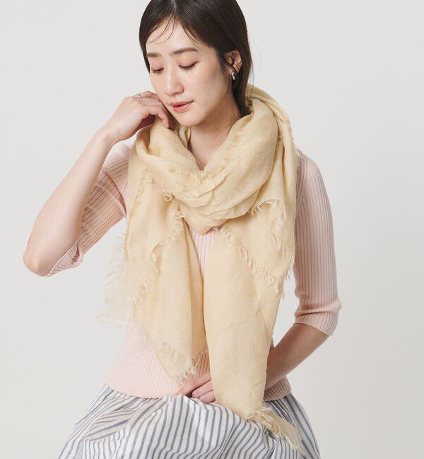 UNITED ARROWS「＜ASAUCE MELER＞R/LI/SI  MRG ストール」|ストール|BEIGE