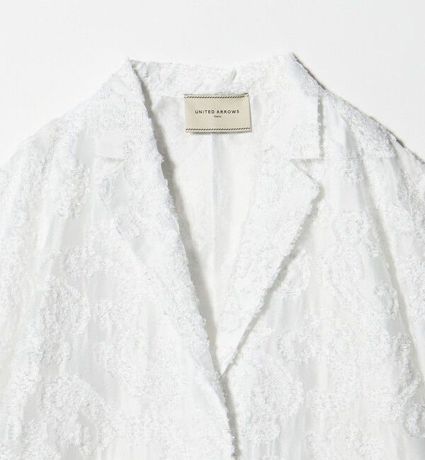 UNITED ARROWS「ラメ カット ジャガード ジャケット ‐ウォッシャブル‐」|テーラードジャケット|