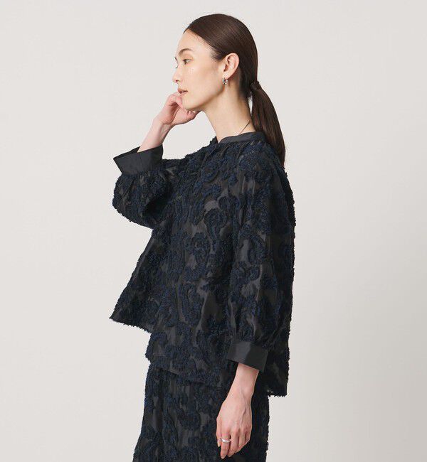 UNITED ARROWS「カット ジャガード ブラウス ‐ウォッシャブル‐」|シャツ・ブラウス|