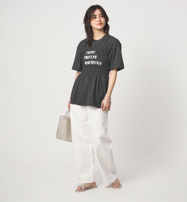 UNITED ARROWS green label relaxing「【別注】＜Various Timeless Arts＞シャーリング プリント Tシャツ」|Tシャツ・カットソー|