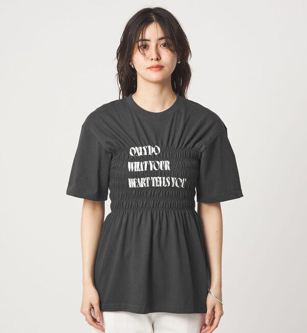 UNITED ARROWS green label relaxing「【別注】＜Various Timeless Arts＞シャーリング プリント Tシャツ」|Tシャツ・カットソー|