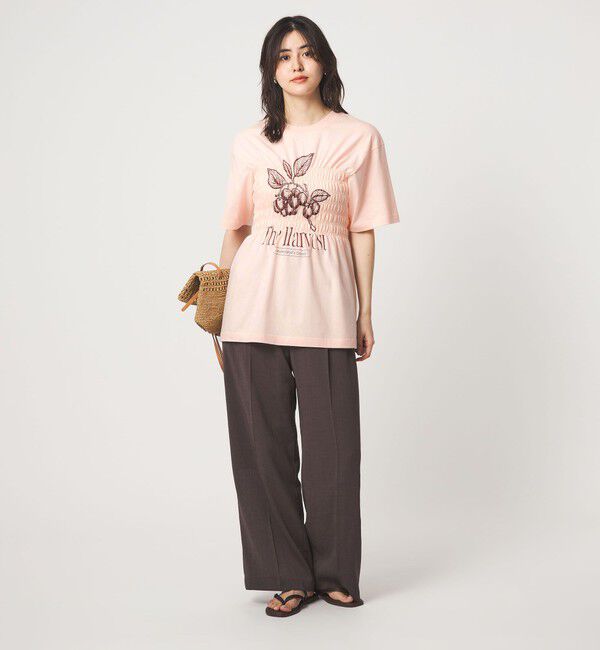 UNITED ARROWS green label relaxing「【別注】＜Various Timeless Arts＞シャーリング プリント Tシャツ」|Tシャツ・カットソー|