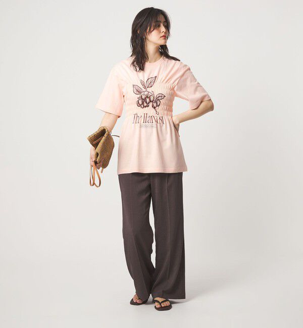 UNITED ARROWS green label relaxing「【別注】＜Various Timeless Arts＞シャーリング プリント Tシャツ」|Tシャツ・カットソー|