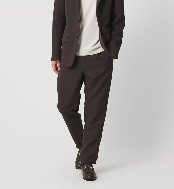 BEAUTY&YOUTH UNITED ARROWS「東レ/TORAY ワルツ 1プリーツ テーパード パンツ NO.5 セットアップ対応 ヨコストレッチ ウォッシャブル」|チノ|