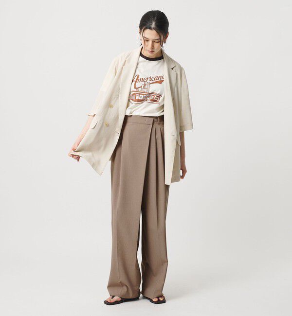 BEAUTY&YOUTH UNITED ARROWS「ポプリン 2タック ラップパンツ ウォッシャブル 吸水速乾 接触冷感」|その他|