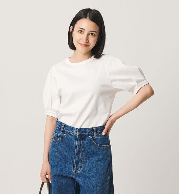 BEAUTY&YOUTH UNITED ARROWS「コットンスムース タック ショートスリーブ プルオーバー」|Tシャツ・カットソー|