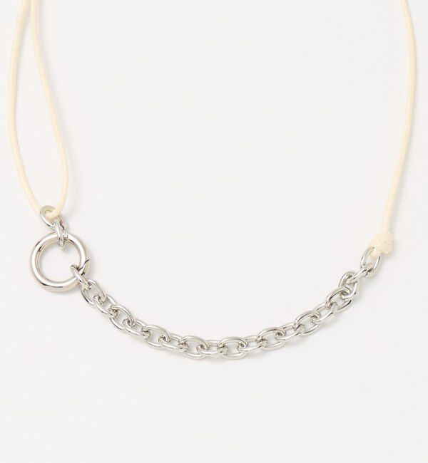 BEAUTY&YOUTH UNITED ARROWS「コード&times;メタルチェーン コンビ チョーカー ネックレス」|ネックレス|