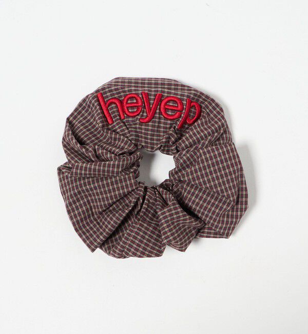 BEAUTY&YOUTH UNITED ARROWS「＜heyep＞Pajama Check ロゴ シュシュ」|ヘアゴム・シュシュ|
