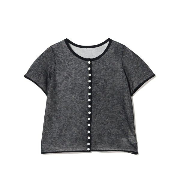 Ray BEAMS 「シアー コンパクト ハーフ スリーブ カーディガン」|ニット・セーター|