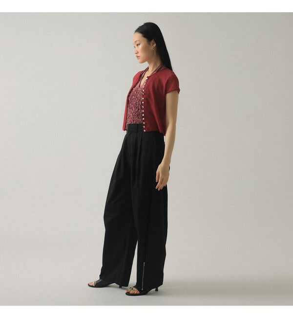 Ray BEAMS 「シアー コンパクト ハーフ スリーブ カーディガン」|ニット・セーター|