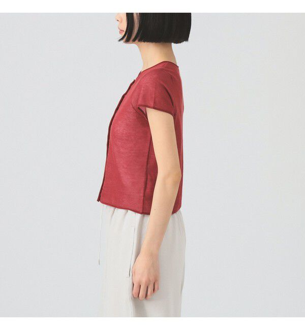 Ray BEAMS 「シアー コンパクト ハーフ スリーブ カーディガン」|ニット・セーター|