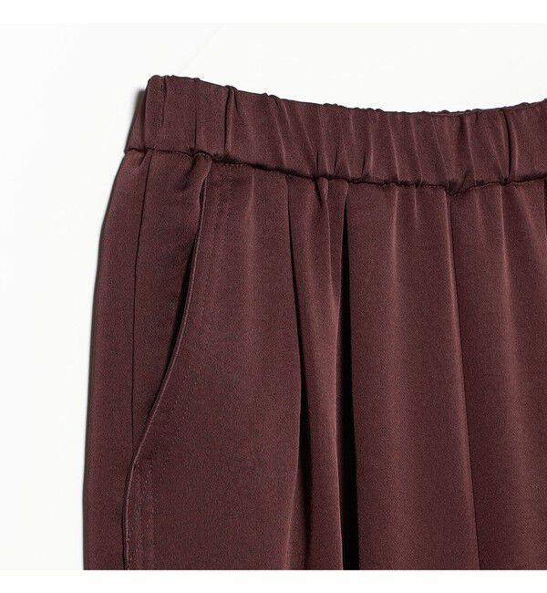 Ray BEAMS 「サテン ギャザー イージー パンツ」|チノ|