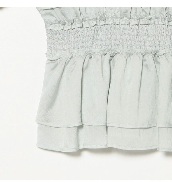 Ray BEAMS 「シアー シャーリング パフスリーブ ブラウス」|シャツ・ブラウス|