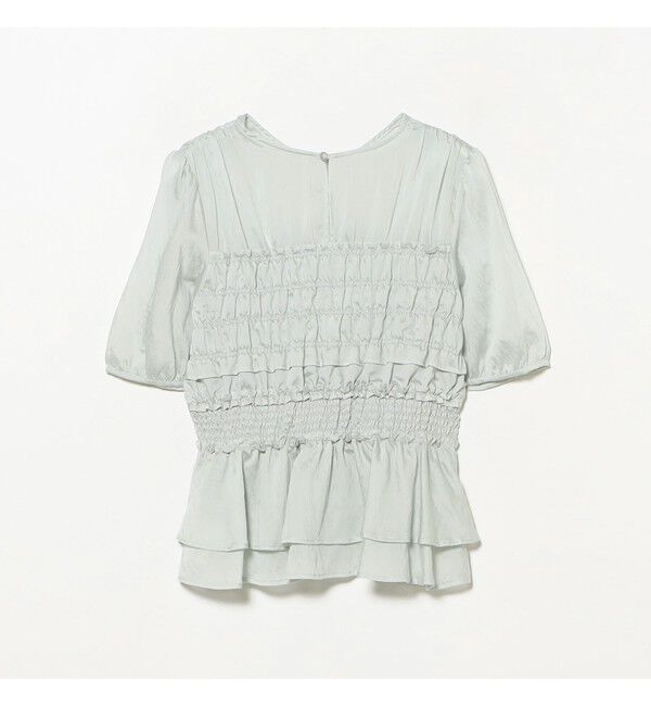 Ray BEAMS 「シアー シャーリング パフスリーブ ブラウス」|シャツ・ブラウス|