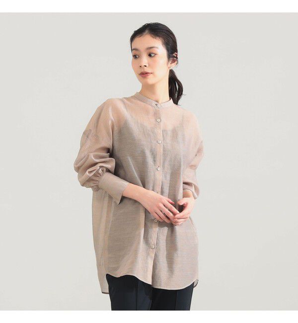 Demi-Luxe BEAMS 「AK+1 / コットンシルク ギンガム シャツ」|シャツ・ブラウス|