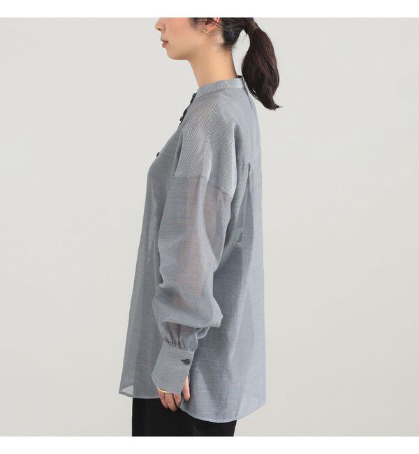 Demi-Luxe BEAMS 「AK+1 / コットンシルク ギンガム シャツ」|シャツ・ブラウス|