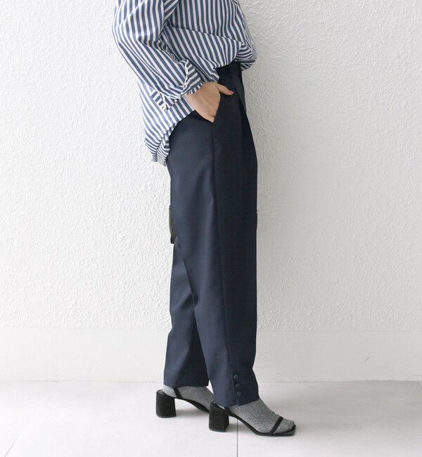 SHIPS any「SHIPS any: ドライツイル テーパード パンツ［NAVY BLUE］」|その他|