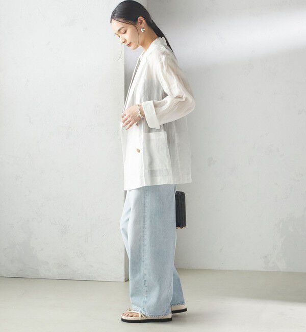 SHIPS for women「〈手洗い可能〉ラミー シアー ジャケット」|テーラードジャケット|