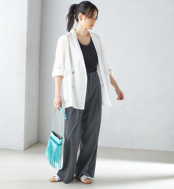 SHIPS for women「〈手洗い可能〉ラミー シアー ジャケット」|テーラードジャケット|