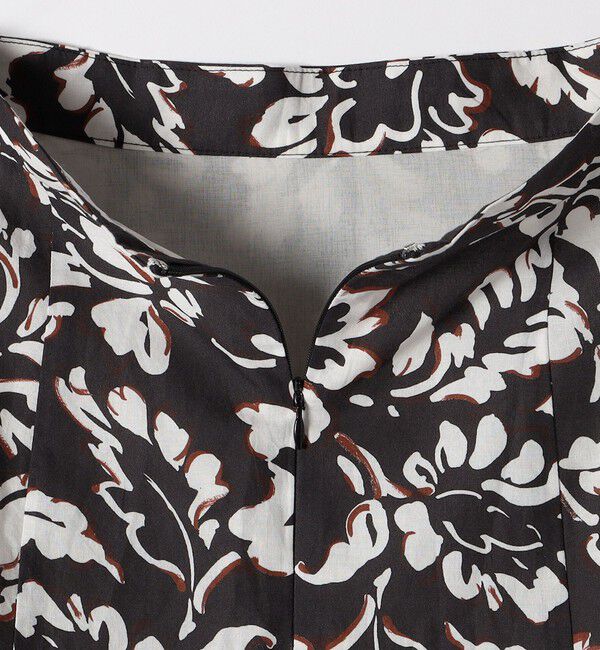 quaranciel「quaranciel:〈洗濯機可能〉リーフプリント セミフレア ロング スカート」|スカート|