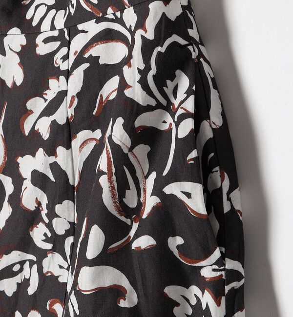 quaranciel「quaranciel:〈洗濯機可能〉リーフプリント セミフレア ロング スカート」|スカート|