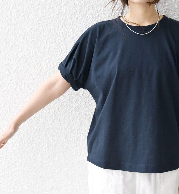 SHIPS any「SHIPS any:〈UVカット/接触冷感/吸水速乾/洗濯機可能〉USAコットン ツイスト TEE」|Tシャツ・カットソー|