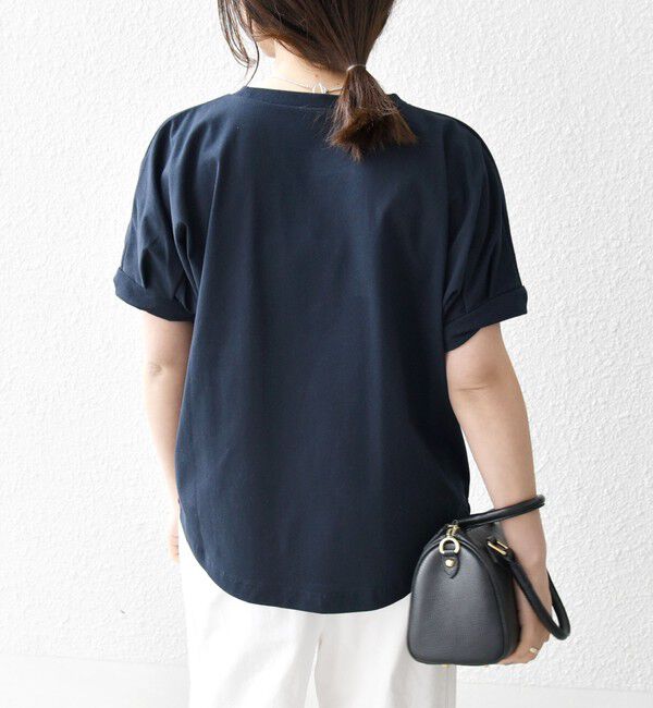 SHIPS any「SHIPS any:〈UVカット/接触冷感/吸水速乾/洗濯機可能〉USAコットン ツイスト TEE」|Tシャツ・カットソー|