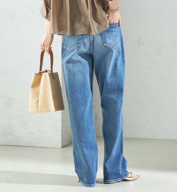 SHIPS for women「〈洗濯機可能〉ストレッチ ストレート デニム パンツ」|デニム|