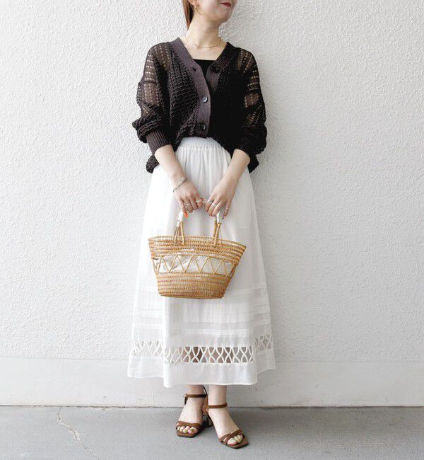 SHIPS any「SHIPS any:〈手洗い可能〉ギマ ワイド Vネック シアー カーディガン」|カーディガン|