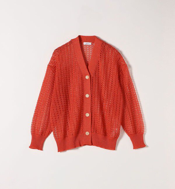 SHIPS any「SHIPS any:〈手洗い可能〉ギマ ワイド Vネック シアー カーディガン」|カーディガン|