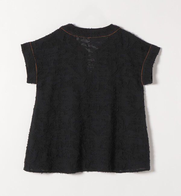 SHIPS any「《追加予約》SHIPS any:〈手洗い可能〉メッシュ ジャカード カフタン スキッパー ブラウス」|シャツ・ブラウス|