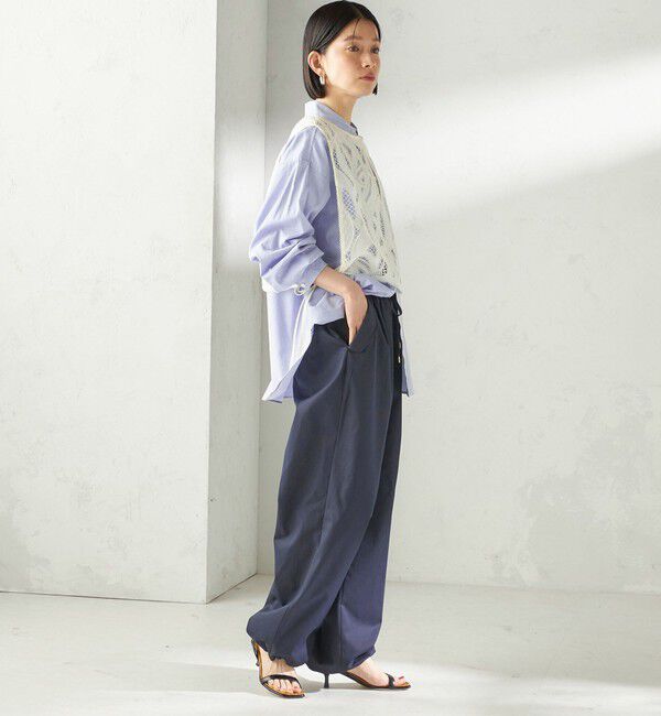 SHIPS for women「〈手洗い可 / 撥水加工〉サイド ポケット 裾 ドロスト パンツ」|その他|