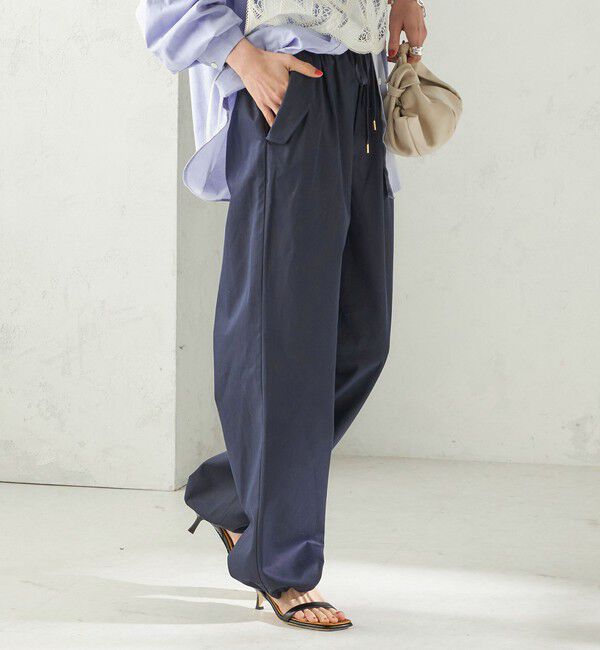 SHIPS for women「〈手洗い可 / 撥水加工〉サイド ポケット 裾 ドロスト パンツ」|その他|