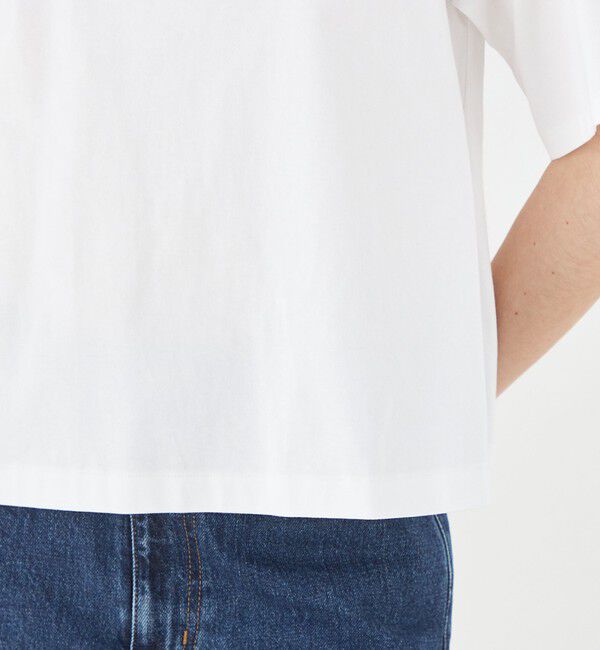 MACPHEE「ボタニカルエンブロイダリー ハーフスリーブTシャツ」|Tシャツ・カットソー|