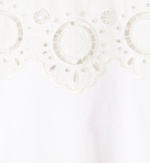 MACPHEE「ボタニカルエンブロイダリー ハーフスリーブTシャツ」|Tシャツ・カットソー|