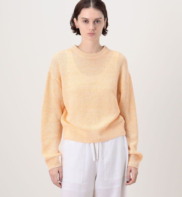 GALERIE VIE「リネンフィッシャーマンズリブ クルーネックプルオーバー」|ニット・セーター|