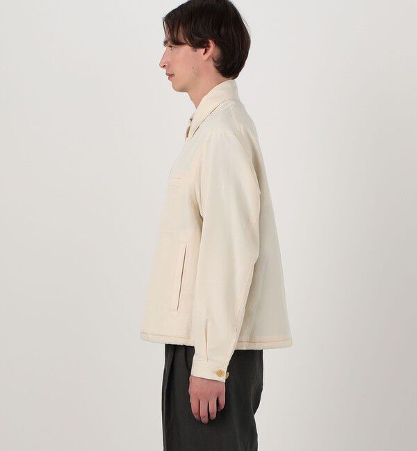 TOMORROWLAND MENS「コットンシルクグログラン ライダースブルゾン」|ブルゾン・スタジャン|