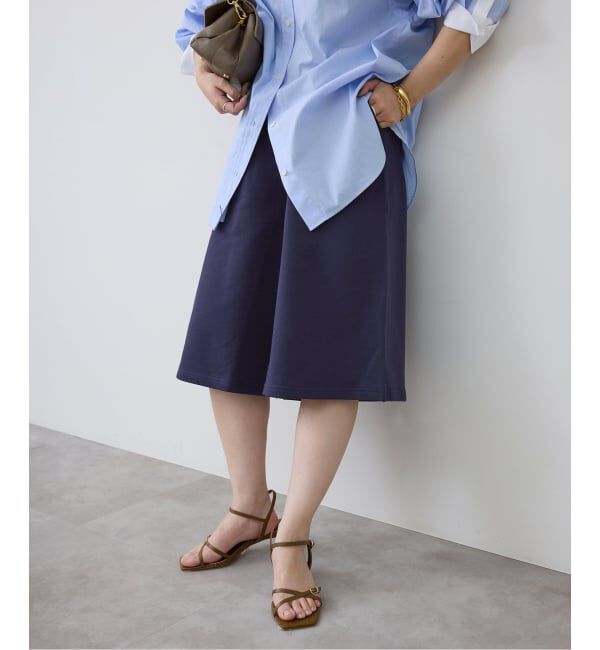 SLOBE IENA「《セットアップ対応可》スウェットハーフパンツ」|その他|ネイビー