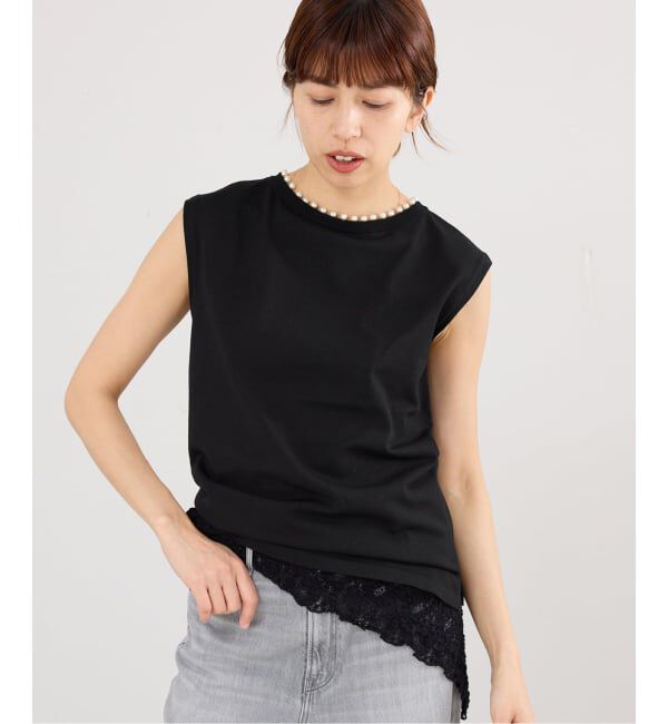 IENA「パールネックプルオーバー」|ニット・セーター|