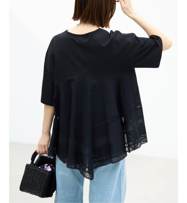 IENA「《予約》AAYUSHI/アユーシ バックスカーフハーフスリーブトップス SGN08110」|Tシャツ・カットソー|