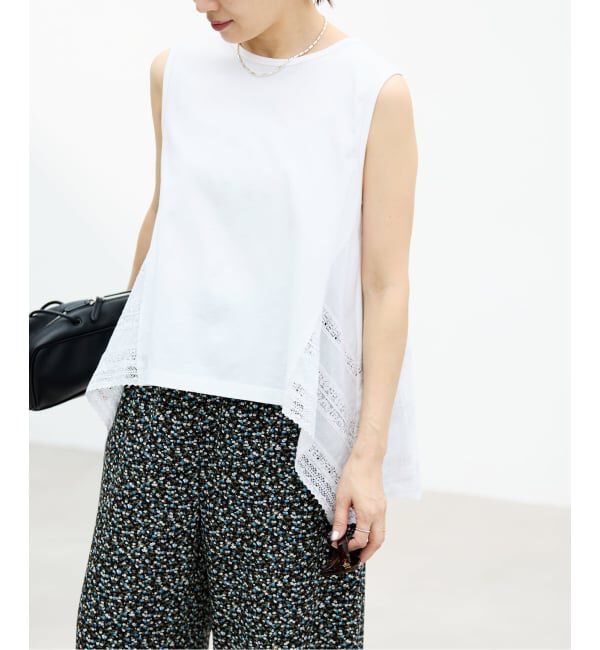 IENA「《予約》AAYUSHI/アユーシ バックスカーフノースリーブトップス SGN08111」|Tシャツ・カットソー|