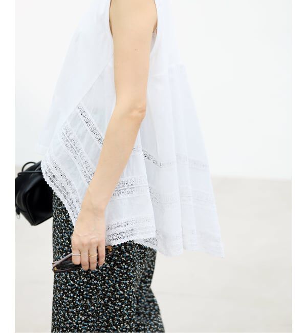 IENA「《予約》AAYUSHI/アユーシ バックスカーフノースリーブトップス SGN08111」|Tシャツ・カットソー|