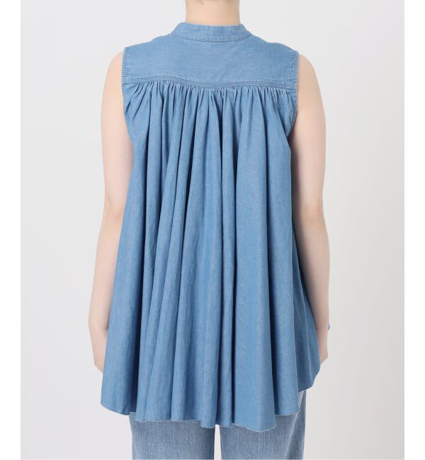 IENA「《予約》AAYUSHI/アユーシ デニムピンタックブラウス SGN070150」|シャツ・ブラウス|
