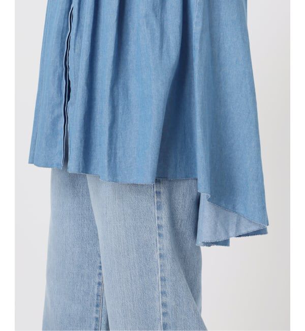 IENA「《予約》AAYUSHI/アユーシ デニムピンタックブラウス SGN070150」|シャツ・ブラウス|
