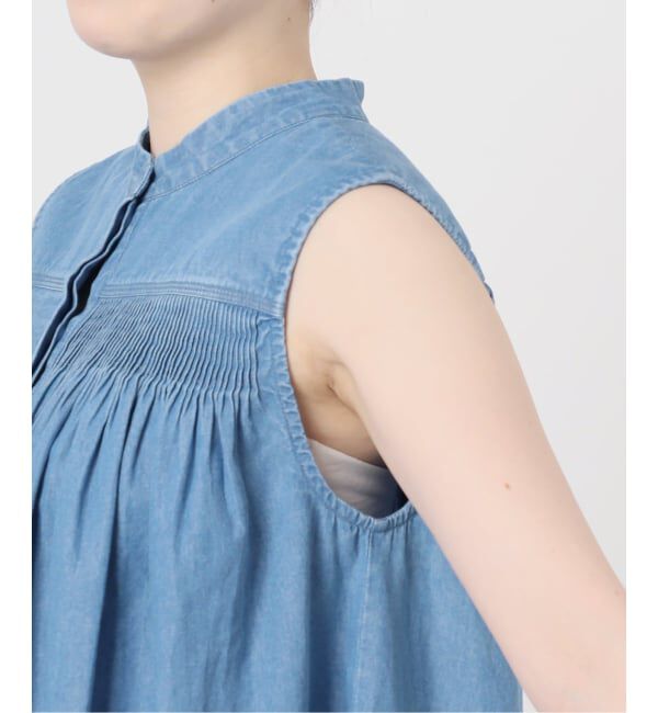 IENA「《予約》AAYUSHI/アユーシ デニムピンタックブラウス SGN070150」|シャツ・ブラウス|