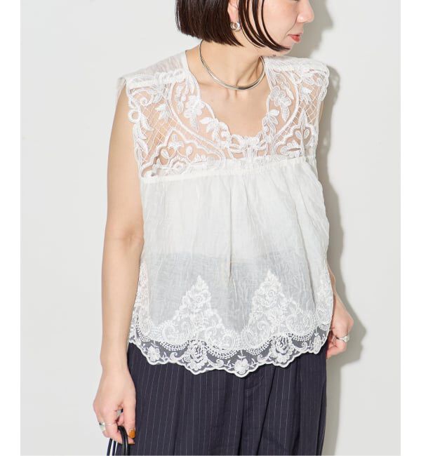 journal standard L'essage「《追加予約》MAURIZIO MYKONOS/マウリツィオ ミコノス TOP ブラウス」|シャツ・ブラウス|ホワイト