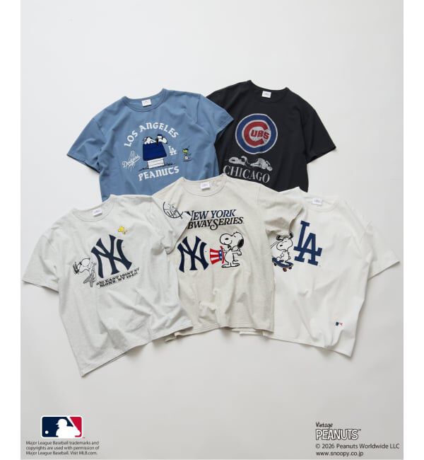 JOURNAL STANDARD relume「《追加予約》PEANUTS / ピーナッツ 別注 MLB ベースボール プリントTシャツ」|Tシャツ・カットソー|
