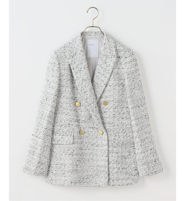 NOBLE「《WEB＆一部店舗限定》フラッグツイードピークドラペルジャケット」|テーラードジャケット|