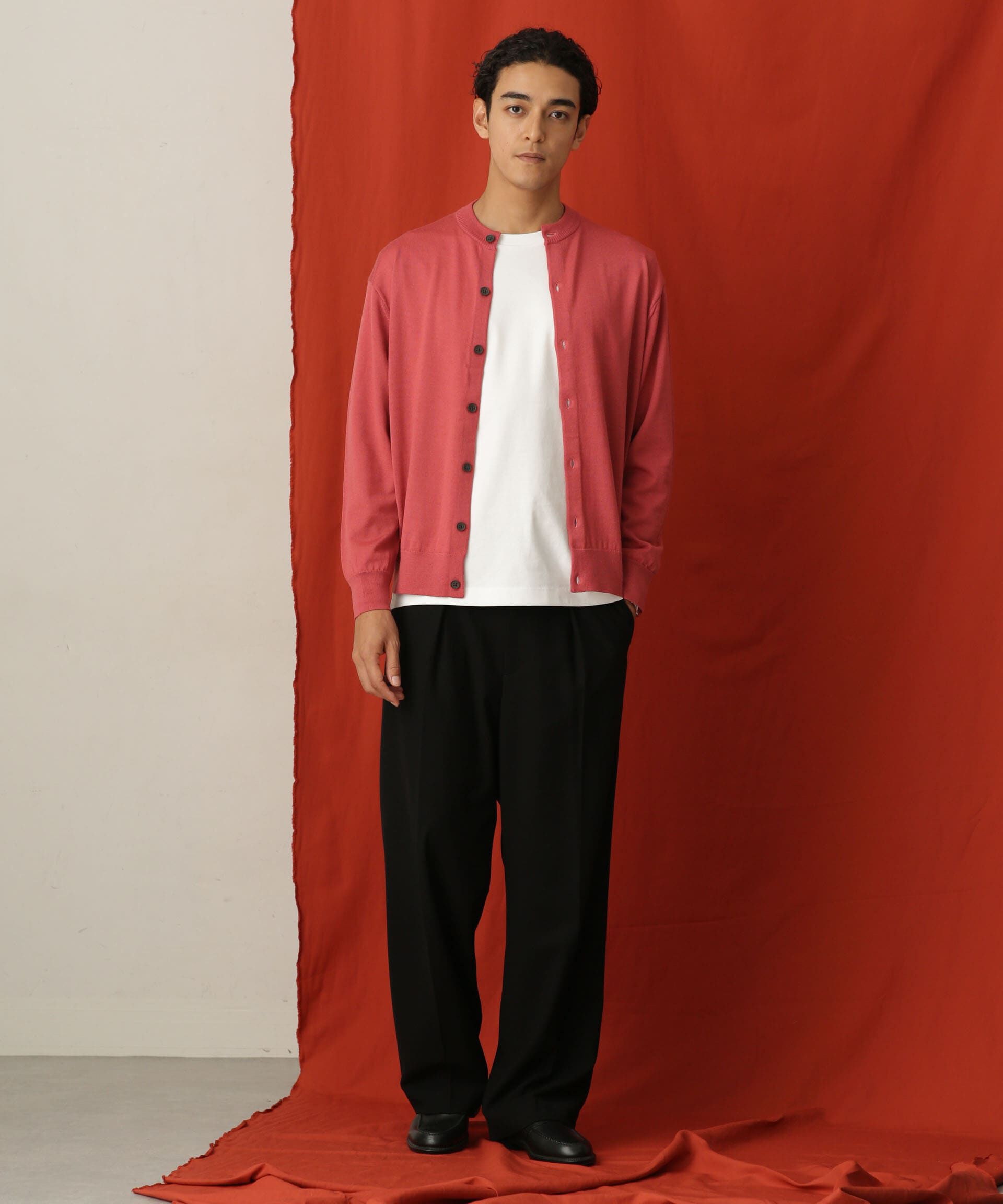 nano･universe「「毛玉レスニット」 ファインゲージクルーネックカーディガン」|ニット・セーター|