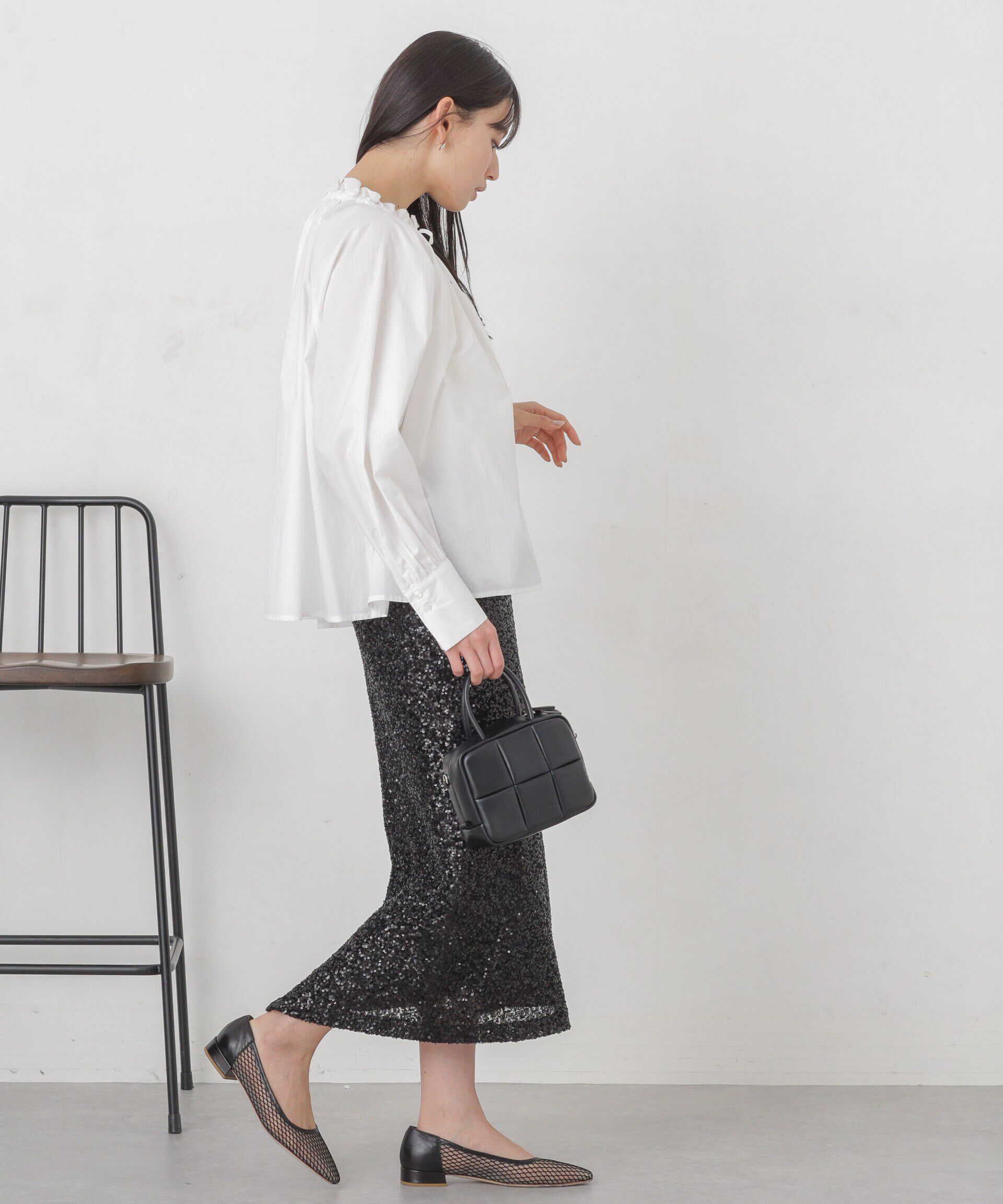 nano･universe「スパンコールIラインスカート」|スカート|